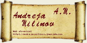 Andreja Milinov vizit kartica